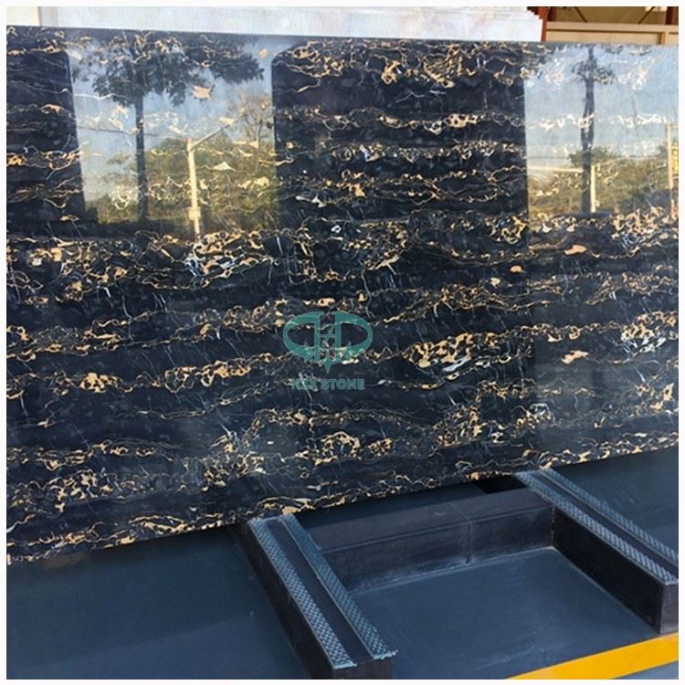 Golden and Black Porotor Marble