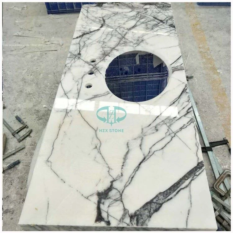 Lilac White Marble Vanity Tops