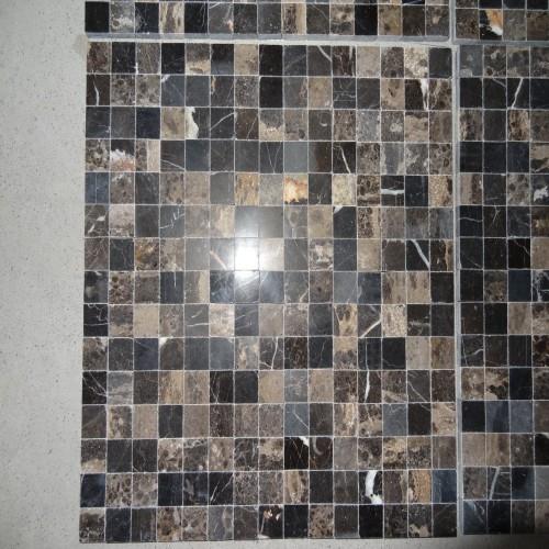 Dark Emperador Marble Mosaic