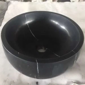 Pia de Mármore Preto Marquina