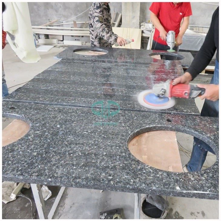 Blue Pearl Granite Vanity top With Double Sinks
