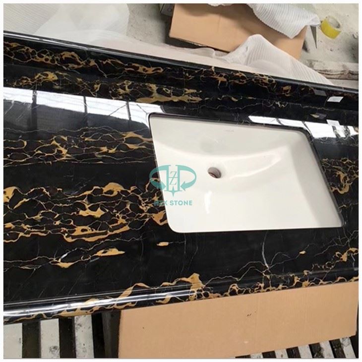 Nero Portoro Marble Vanity Top
