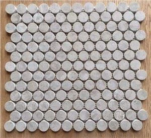 Azulejo redondo de mosaico novo Lady Grey Penny