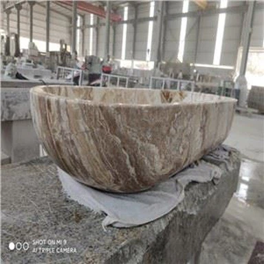 Banho de pedra travertino