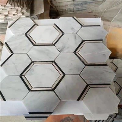 Projeto Mosaico Branco Carrara
