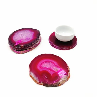 Porta-copos de ônix rosa