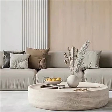 Mesa de centro de travertino